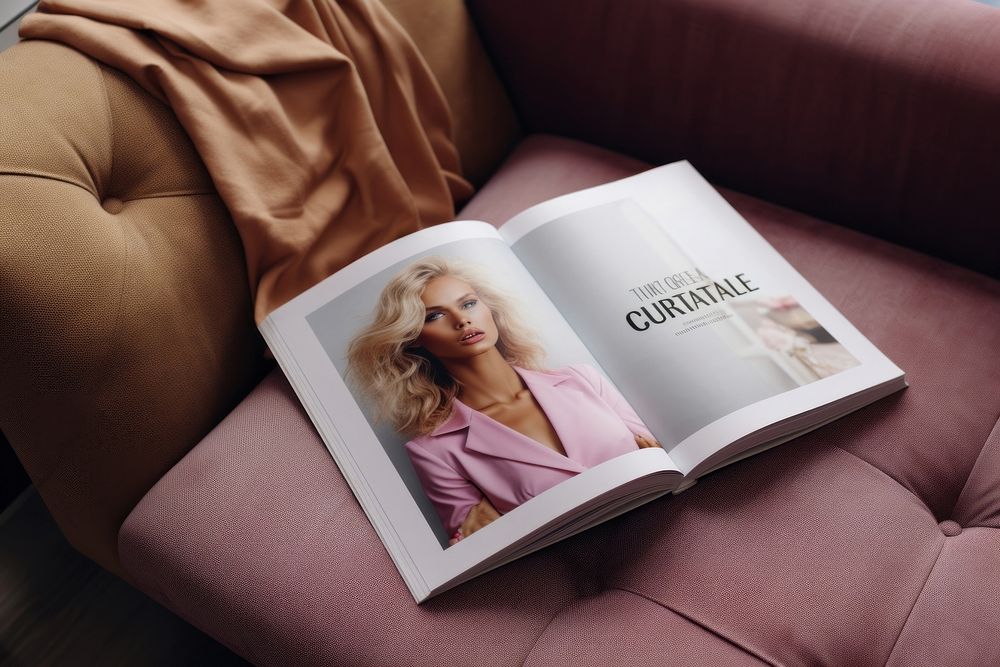 Publication furniture portrait reading. AI generated Image by rawpixel.