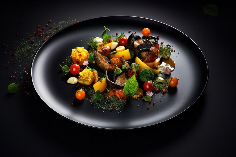 Plate food dish meal. AI generated Image by rawpixel.