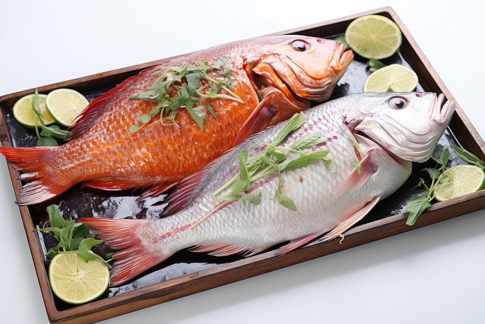 Fish seafood animal fruit. AI generated Image by rawpixel.
