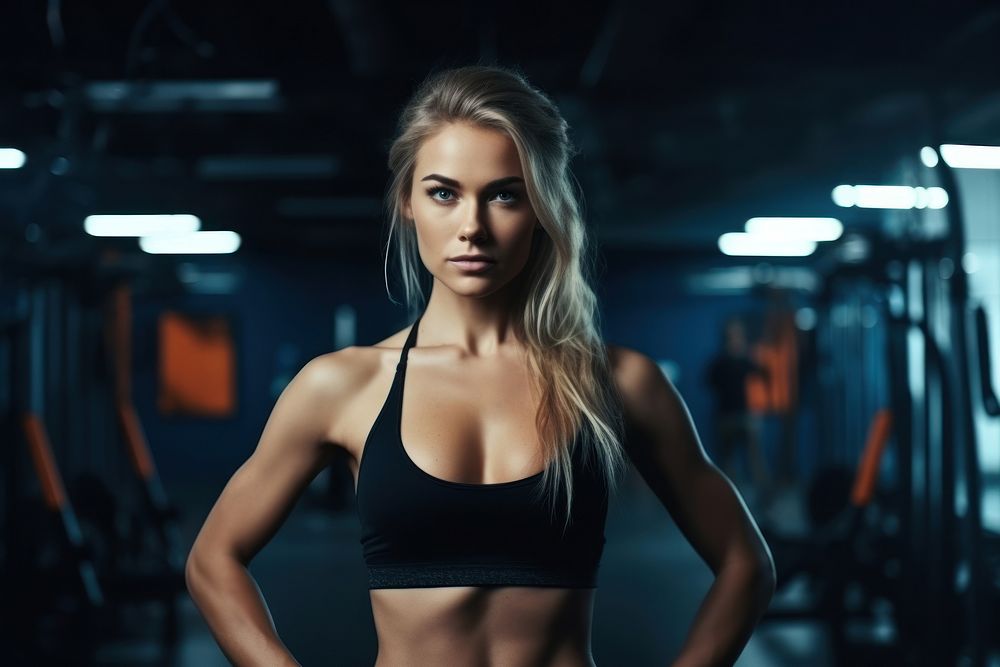 Sports gym adult woman. AI generated Image by rawpixel.
