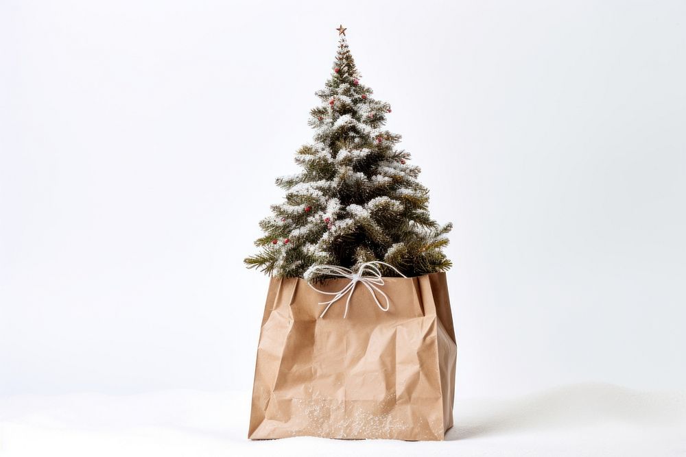 Christmas tree bag handbag. AI generated Image by rawpixel.