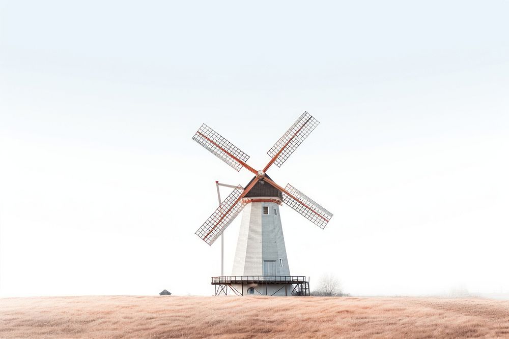 Windmill architecture outdoors tranquility. AI generated Image by rawpixel.