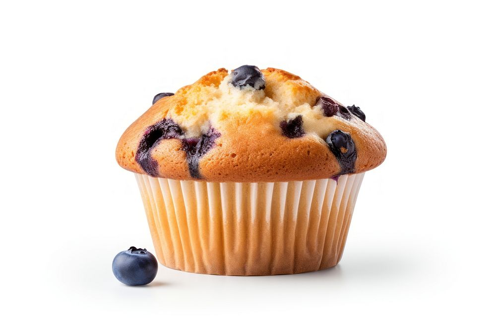 Blueberry muffin dessert cupcake. AI generated Image by rawpixel.