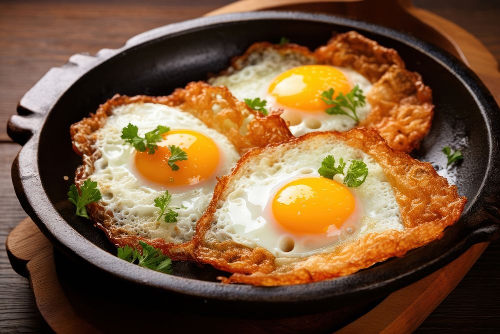 Egg fried food fried egg. AI generated Image by rawpixel.