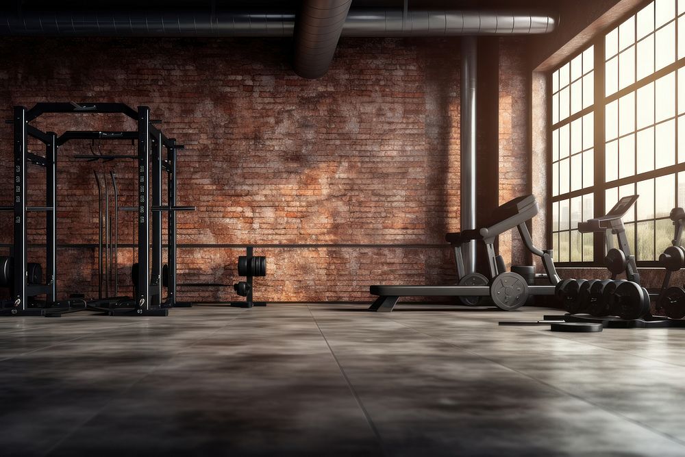 Gym architecture flooring building. AI generated Image by rawpixel.