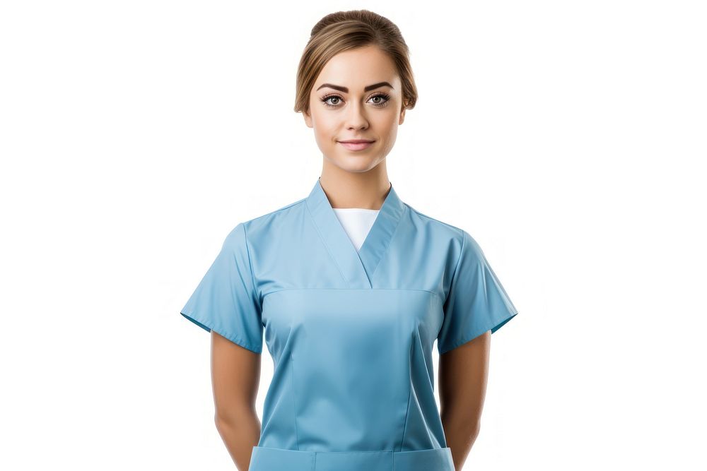 Nurse adult white background stethoscope. AI generated Image by rawpixel.