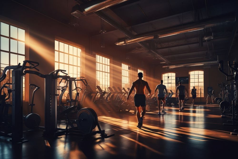 Gym architecture sports adult. AI generated Image by rawpixel.
