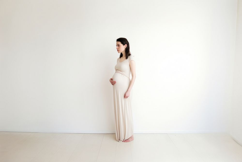Pregnant fashion wedding dress. AI generated Image by rawpixel.