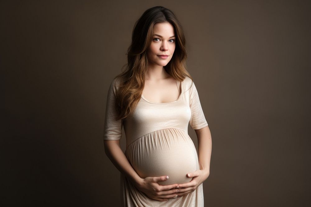 Pregnant portrait fashion sleeve. AI generated Image by rawpixel.