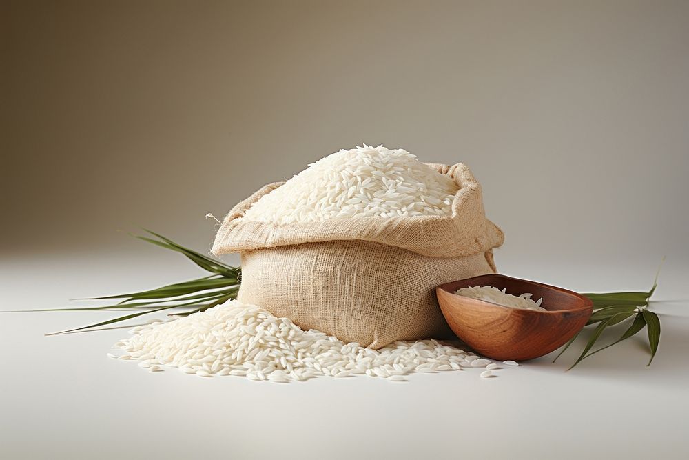 Powder food rice ingredient. AI generated Image by rawpixel.