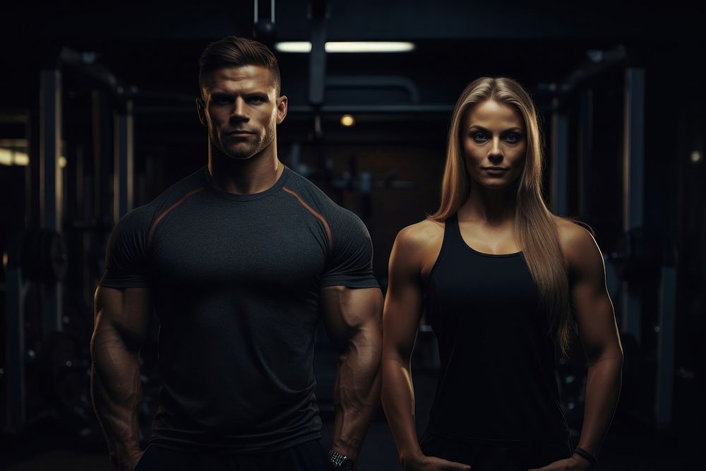 Sports people adult gym. AI generated Image by rawpixel.
