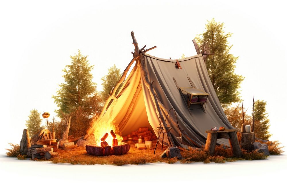 Fire tent architecture outdoors. AI generated Image by rawpixel.