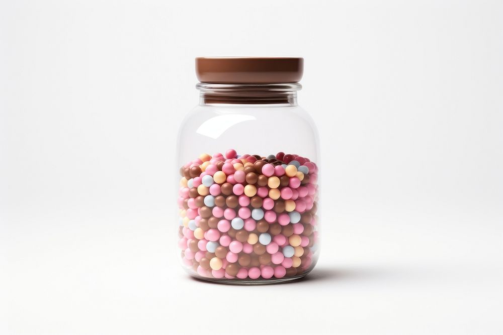 Jar white background confectionery container. AI generated Image by rawpixel.