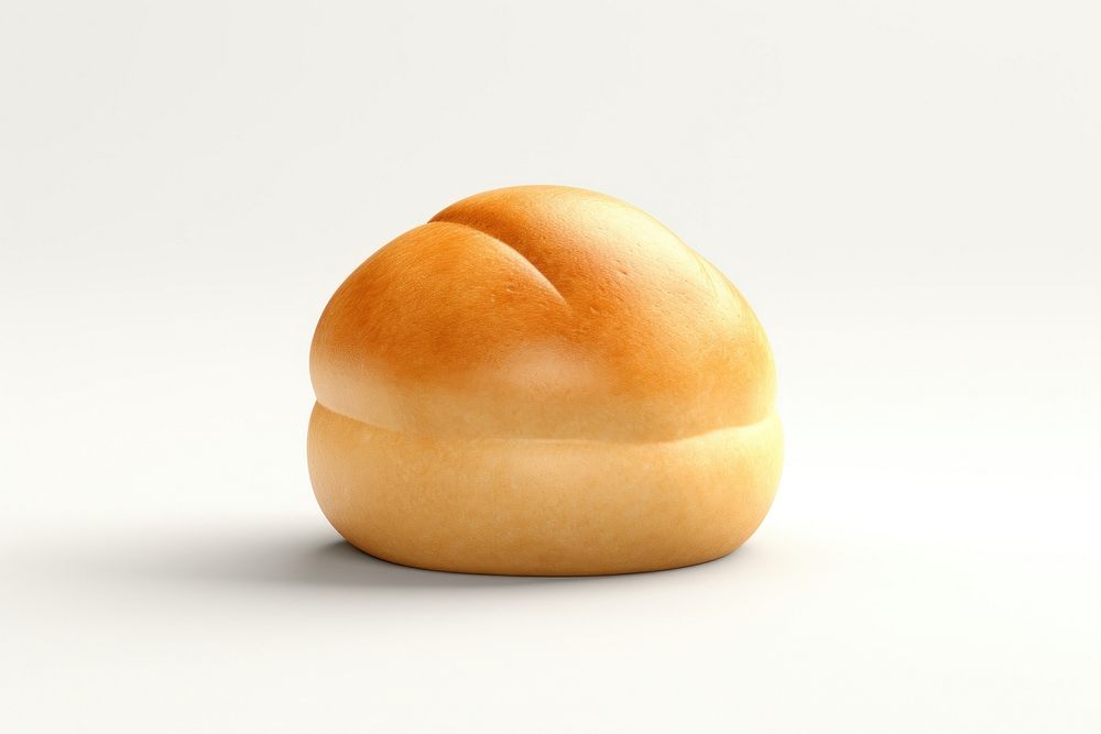 Bread food bun white background. AI generated Image by rawpixel.