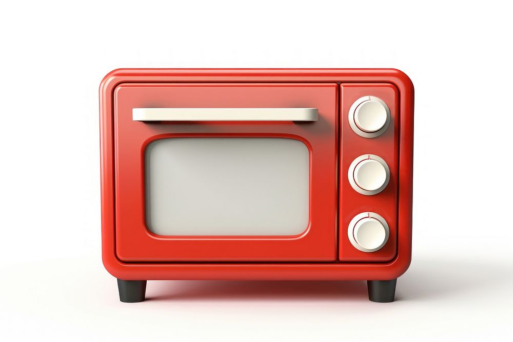 Oven appliance white background electronics. 