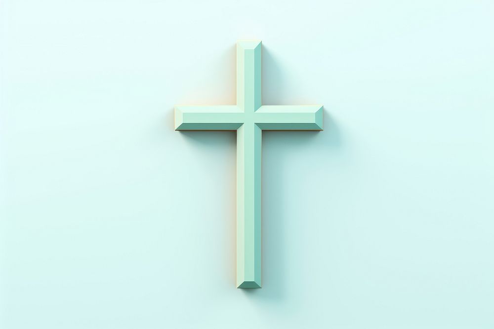 Cross crucifix symbol shape. 