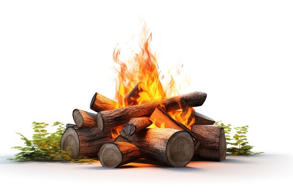 Fire wood fireplace campfire. AI generated Image by rawpixel.