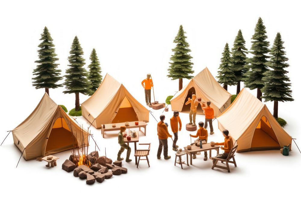 Outdoors camping tent white background. AI generated Image by rawpixel.