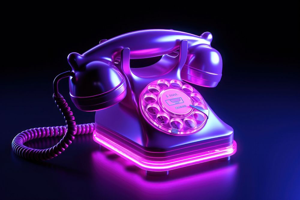 Phone neon illuminated electronics. AI generated Image by rawpixel.