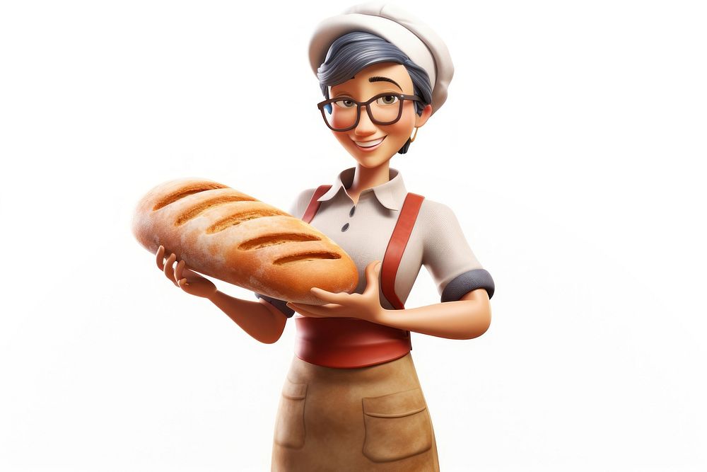 Cartoon female bread adult. AI generated Image by rawpixel.