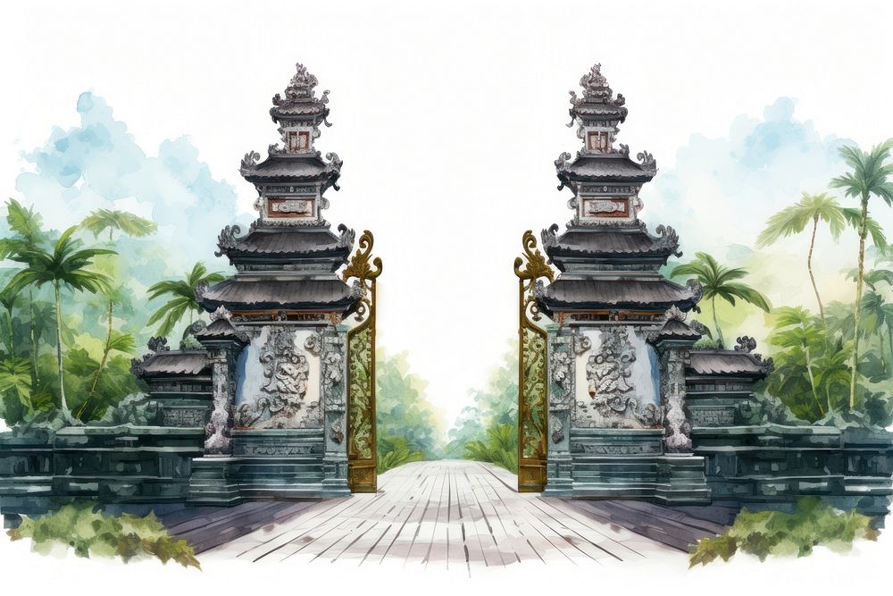 Architecture building outdoors temple. AI generated Image by rawpixel.