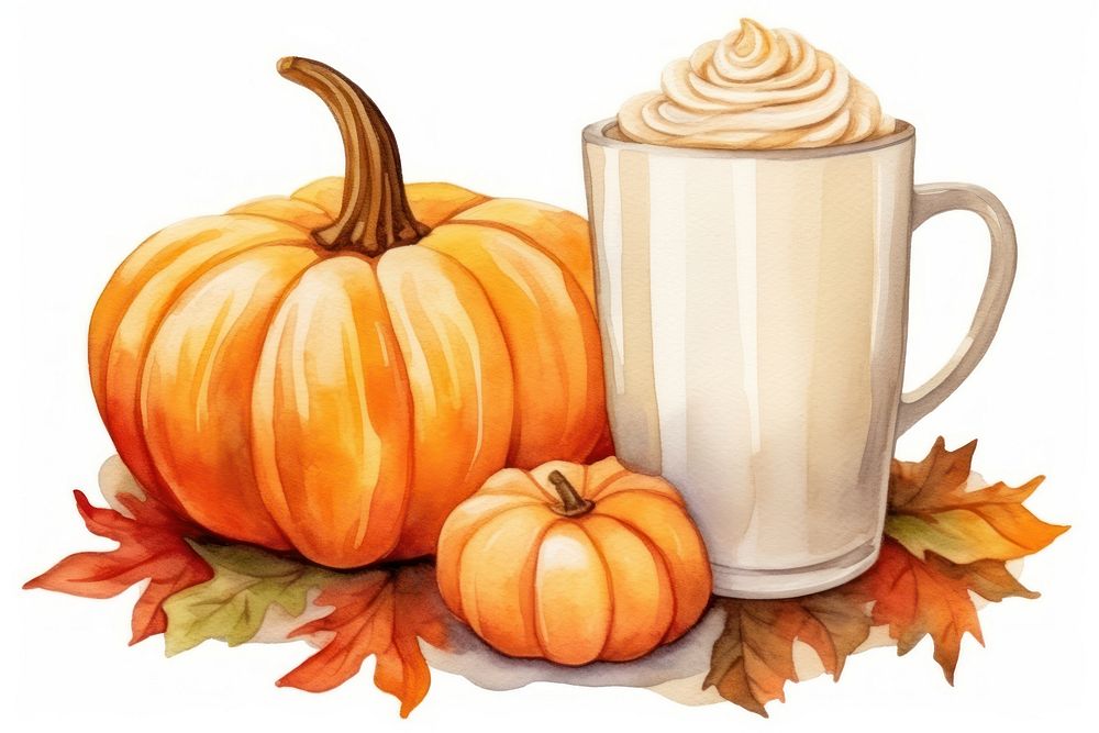 Pumpkin latte vegetable drink. AI generated Image by rawpixel.