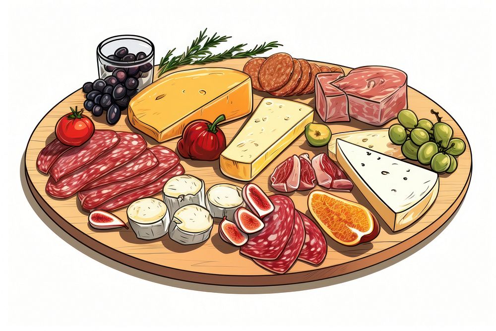 Cheese plate food meal. AI generated Image by rawpixel.