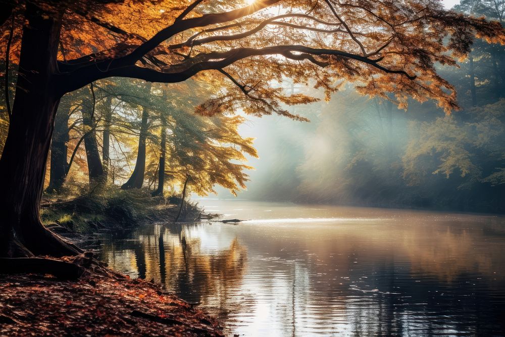 Landscape autumn outdoors nature. AI generated Image by rawpixel.