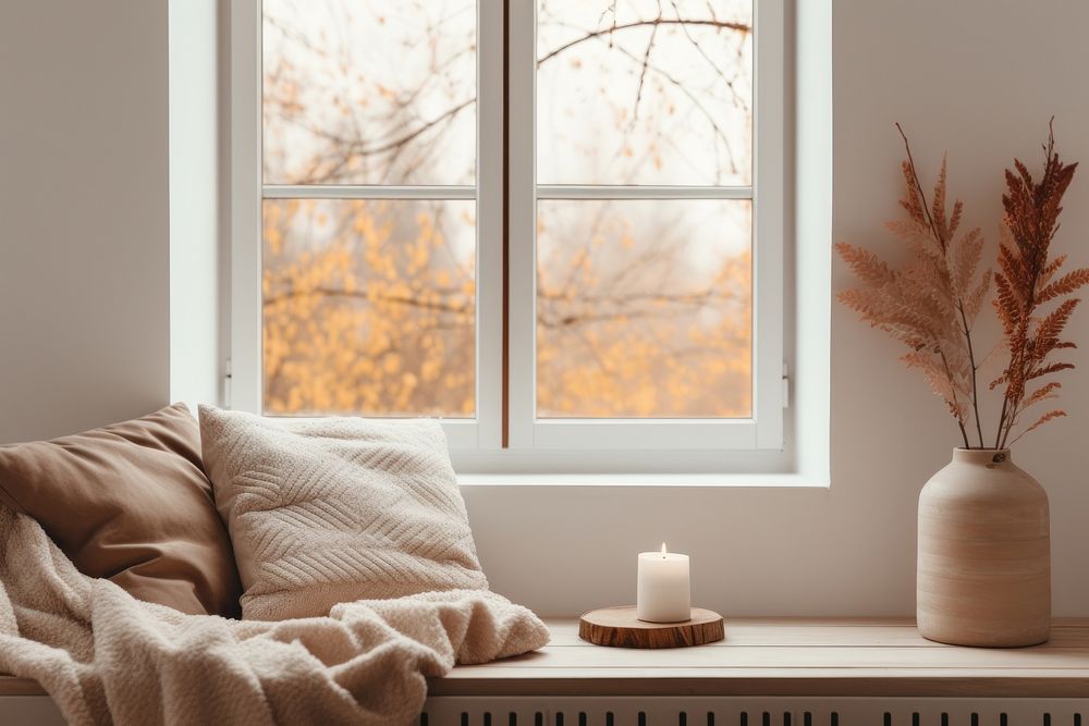 Windowsill pillow room cozy. AI generated Image by rawpixel.
