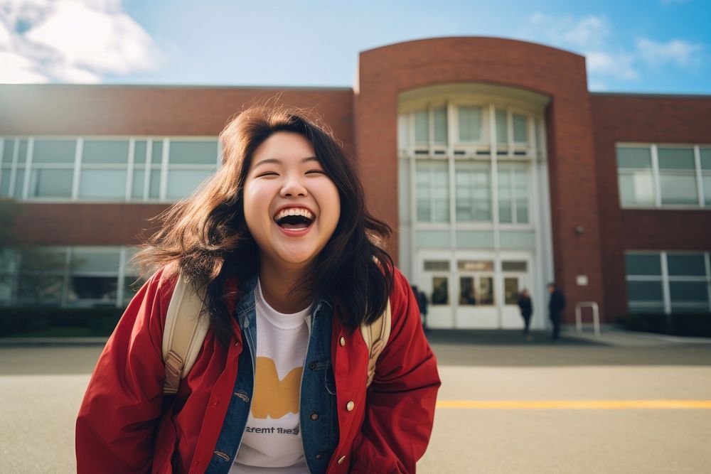 Student school adult happy. 