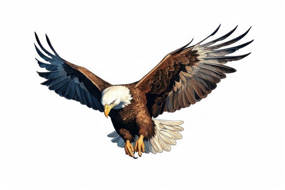 Flying animal eagle bird. AI generated Image by rawpixel.
