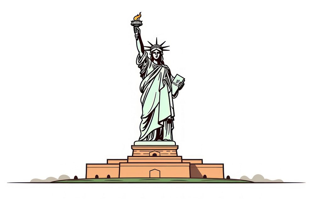 Statue sculpture landmark cartoon. AI generated Image by rawpixel.