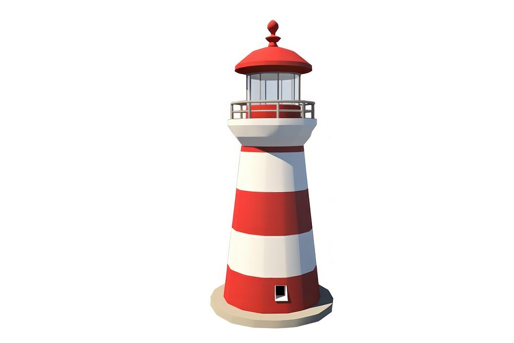 Lighthouse architecture cartoon tower. AI generated Image by rawpixel.