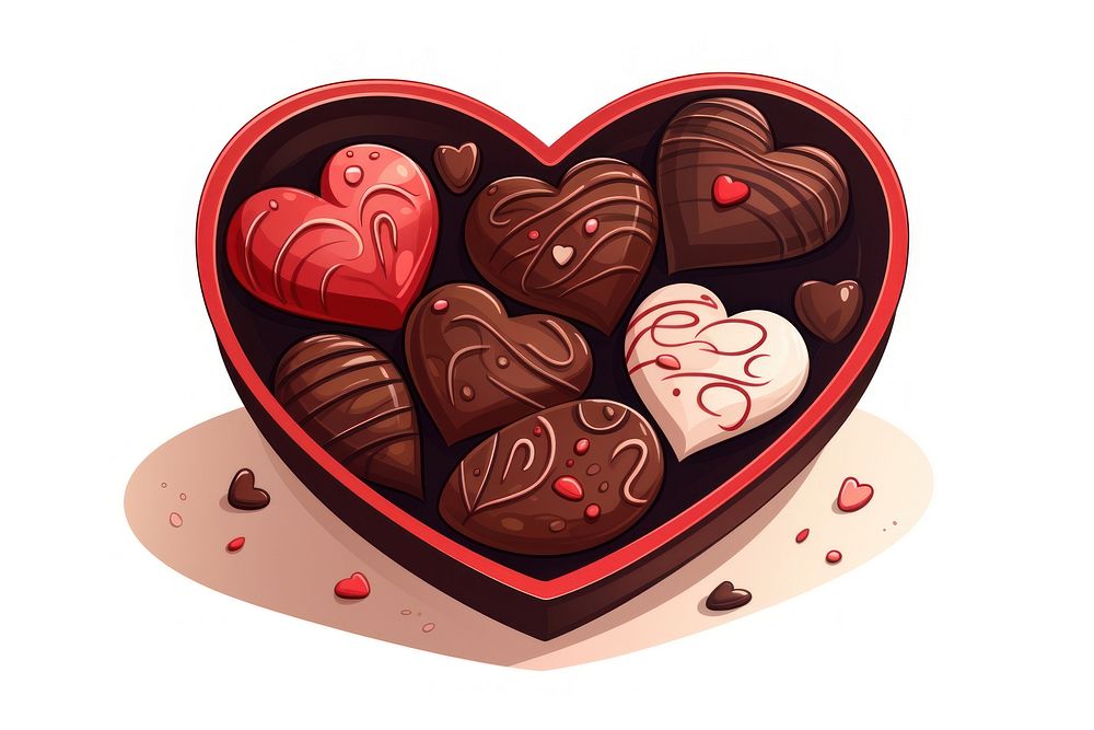 Heart chocolate dessert food. AI generated Image by rawpixel.
