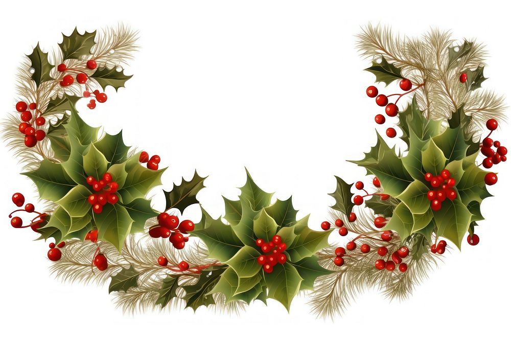 Christmas wreath plant leaf. AI generated Image by rawpixel.