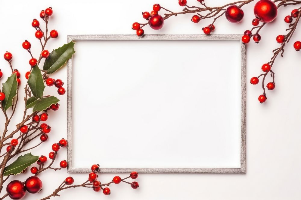 Christmas frame white background celebration. AI generated Image by rawpixel.