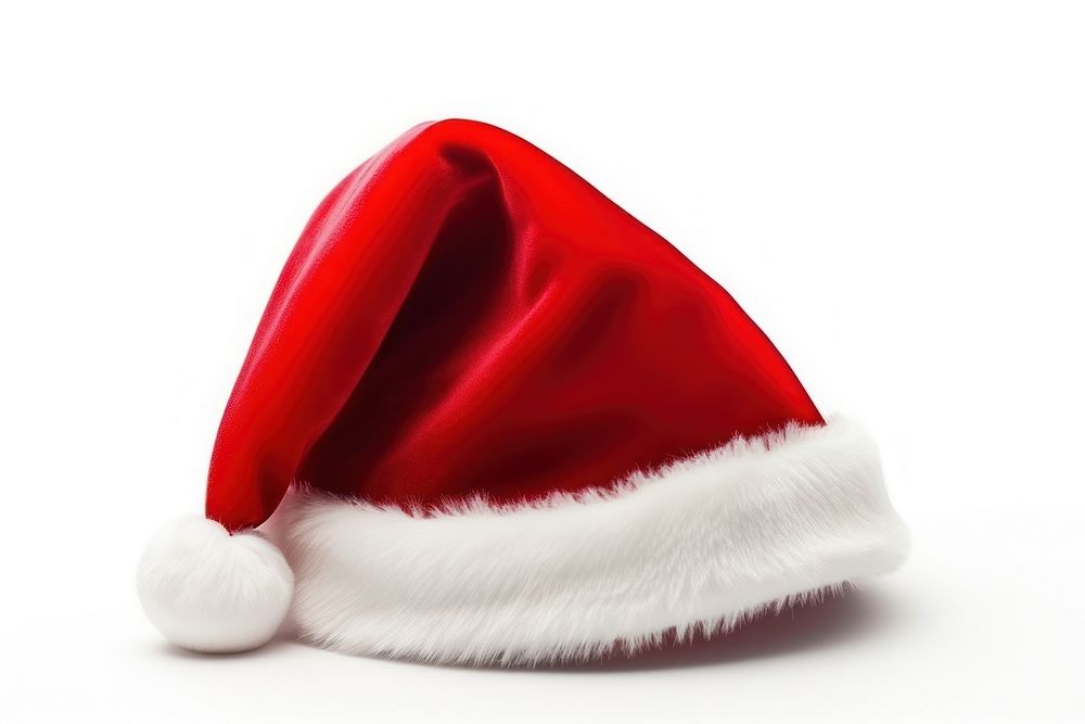 Christmas white hat white background. AI generated Image by rawpixel.