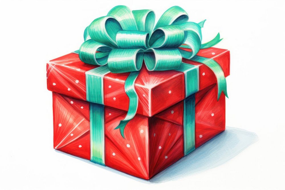 Gift box red white background. AI generated Image by rawpixel.