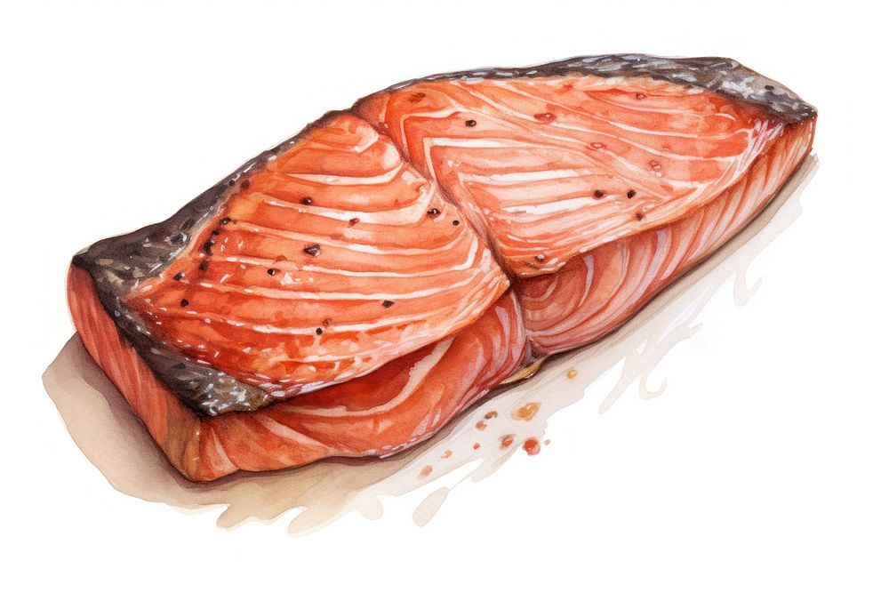 Salmon seafood grilled steak. AI generated Image by rawpixel.
