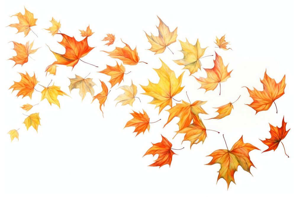Backgrounds falling autumn leaves. AI generated Image by rawpixel.