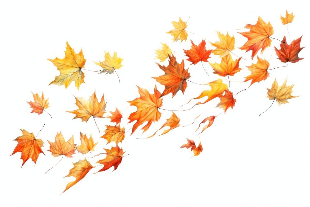 Backgrounds falling autumn leaves. AI generated Image by rawpixel.