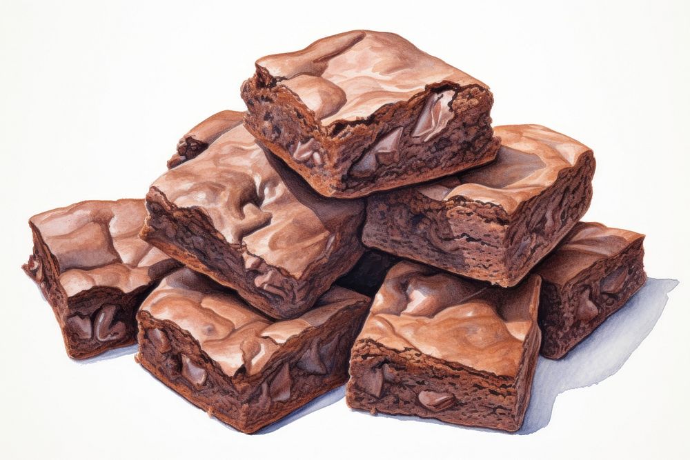 Confectionery chocolate dessert brownie. AI generated Image by rawpixel.