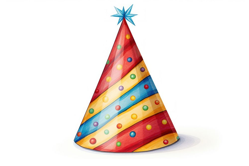 Birthday party hat white background. AI generated Image by rawpixel.