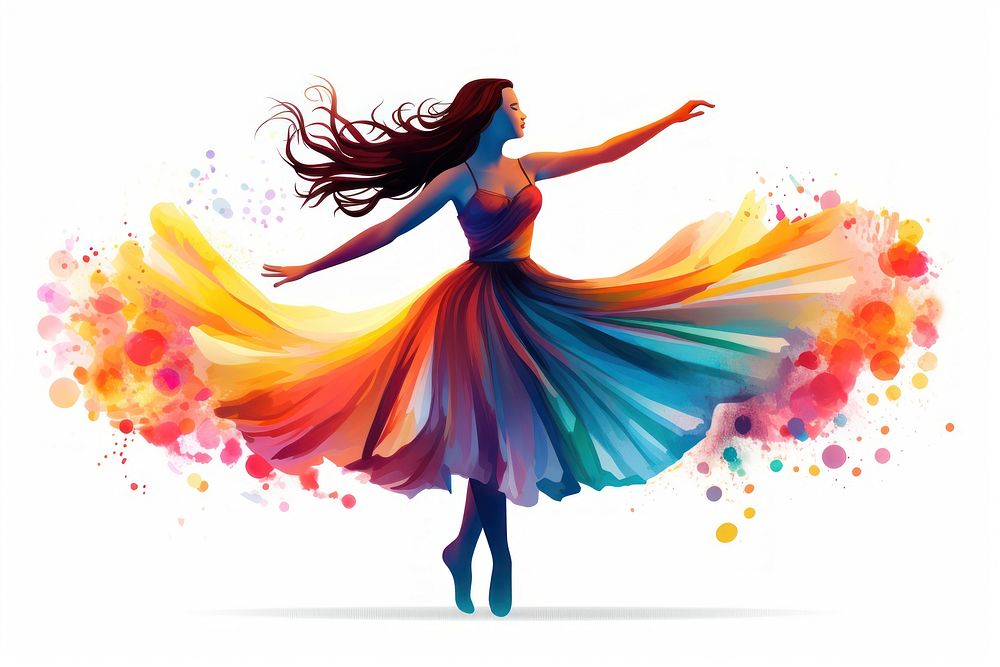 Dancing dancer adult white background. AI generated Image by rawpixel.
