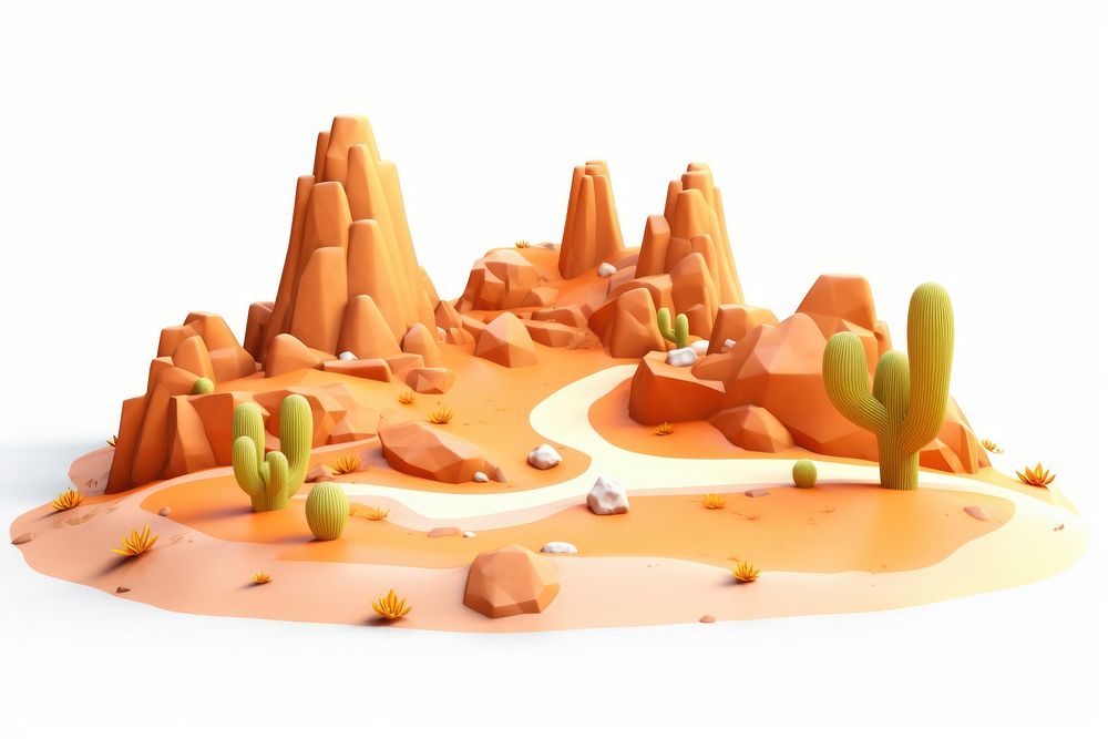 Desert white background semi-arid landscape. AI generated Image by rawpixel.