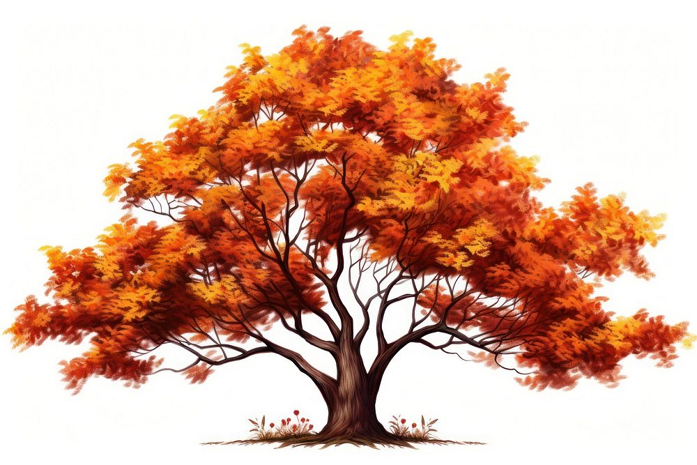 Tree autumn plant maple. AI generated Image by rawpixel.