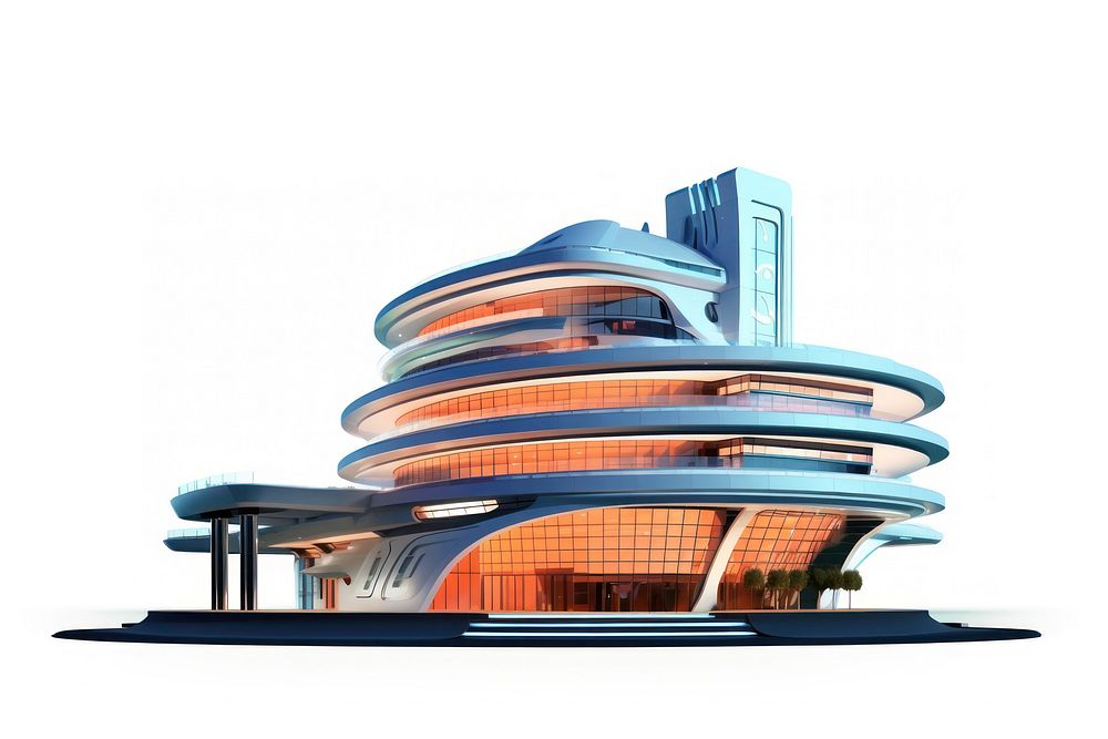 Building architecture futuristic vehicle. AI generated Image by rawpixel.