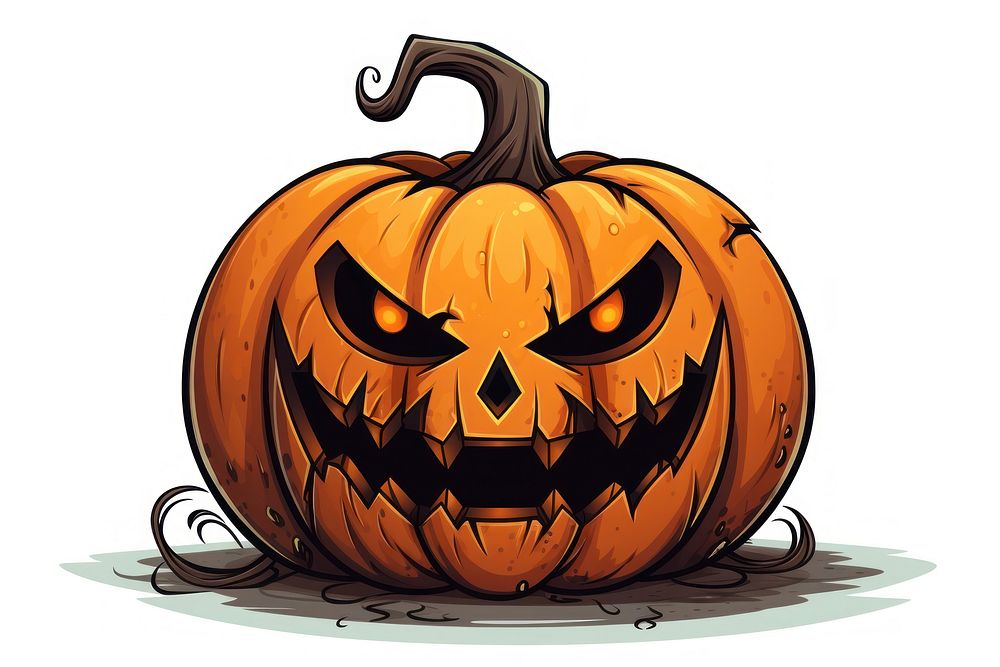 Halloween spooky anthropomorphic jack-o'-lantern. AI generated Image by rawpixel.