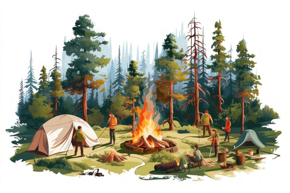 Fire activity outdoors camping. AI generated Image by rawpixel.