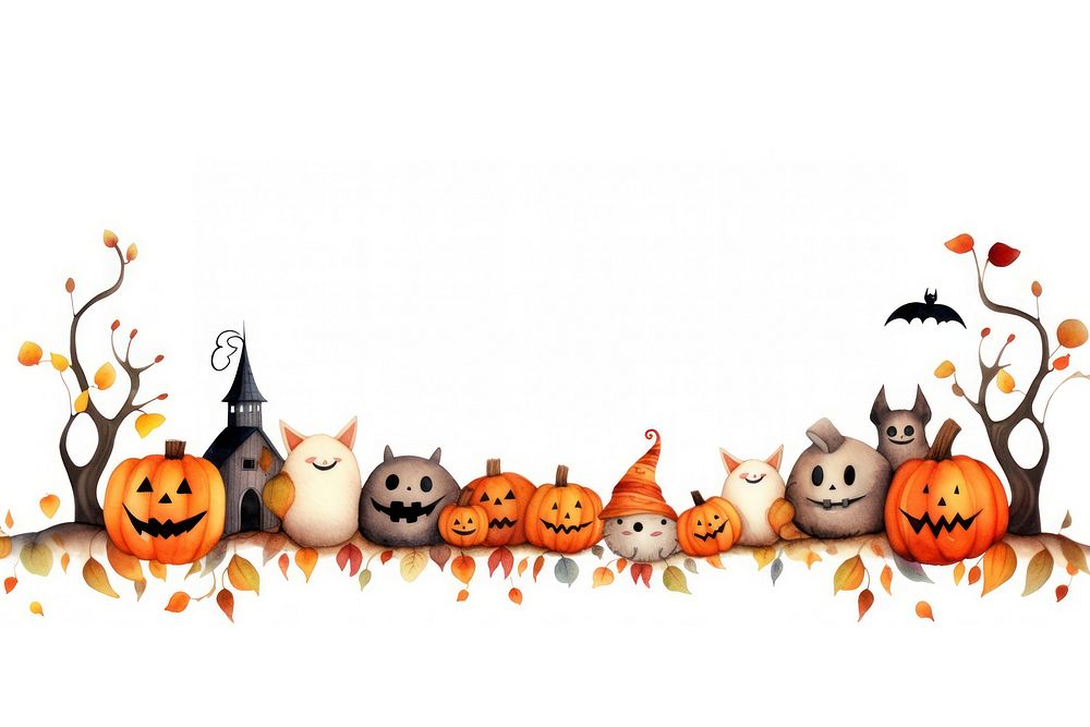 Halloween anthropomorphic jack-o'-lantern celebration. AI generated Image by rawpixel.